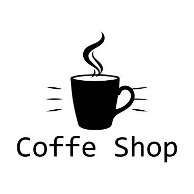 Kahve Dükkanı Vektör Logosu Tasarımı Simge Grafiği