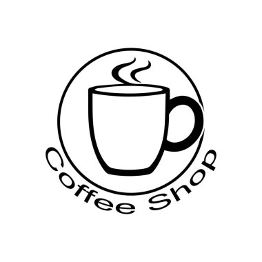 Kahve Dükkanı Vektör Logosu Tasarımı Simge Grafiği