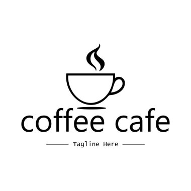 Kahve Kafesi Vektör Logosu Tasarımı Simge Grafiği