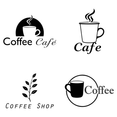 Kahve Kafesi Vektör Logosu Tasarımı Simge Grafiği