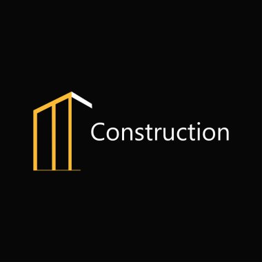 İnşaat Logosu Vektör Tasarımı Simgesi Grafiği