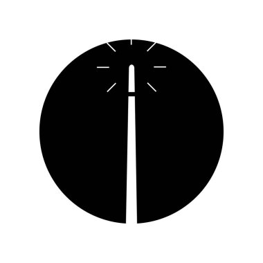 Sihirli çubuk simgesi logo vektör çizim şablonu