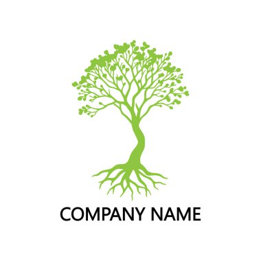 Yeşil Ağaç Logo Vektörü Sanat Simgeleri ve Grafikleri