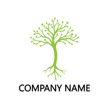 Yeşil Ağaç Logo Vektörü Sanat Simgeleri ve Grafikleri