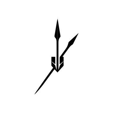  Mızrak logo vektör tasarım şablonu