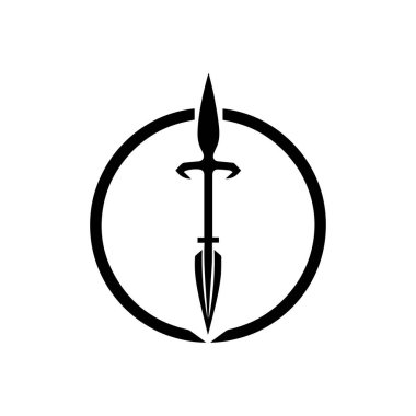  Mızrak logo vektör tasarım şablonu