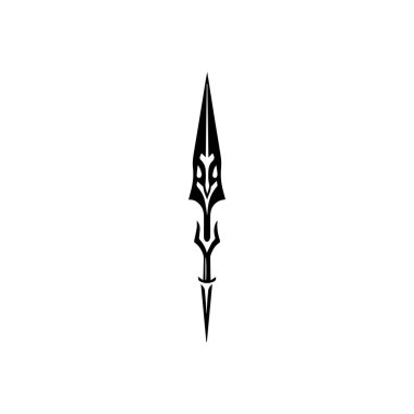  Mızrak logo vektör tasarım şablonu