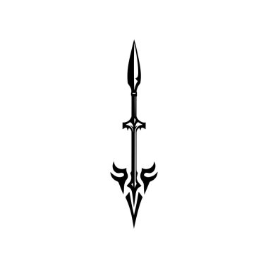  Mızrak logo vektör tasarım şablonu