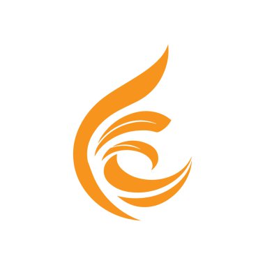  Ateş logosu tasarımı illüstrasyon ve ateş sembolü