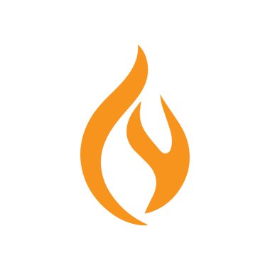  Ateş logosu tasarımı illüstrasyon ve ateş sembolü