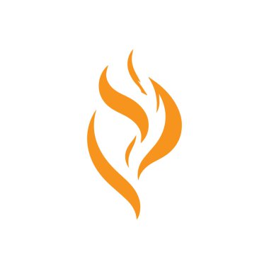  Ateş logosu tasarımı illüstrasyon ve ateş sembolü