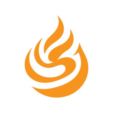  Ateş logosu tasarımı illüstrasyon ve ateş sembolü