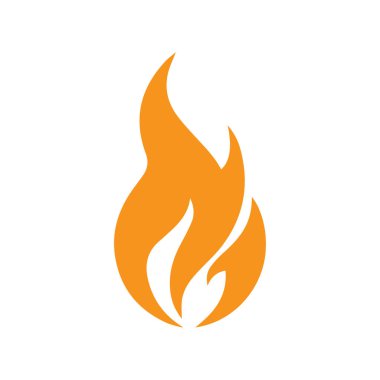  Ateş logosu tasarımı illüstrasyon ve ateş sembolü