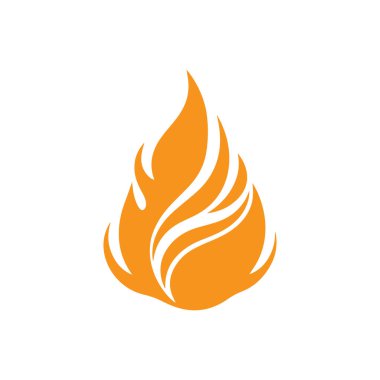  Ateş logosu tasarımı illüstrasyon ve ateş sembolü