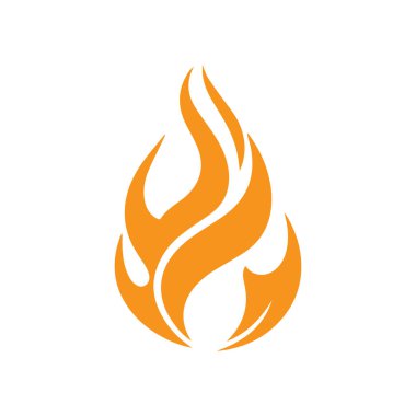  Ateş logosu tasarımı illüstrasyon ve ateş sembolü