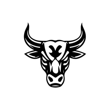 Boğa başlı logo ve sembol çizimi