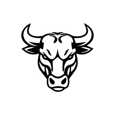 Boğa başlı logo ve sembol çizimi