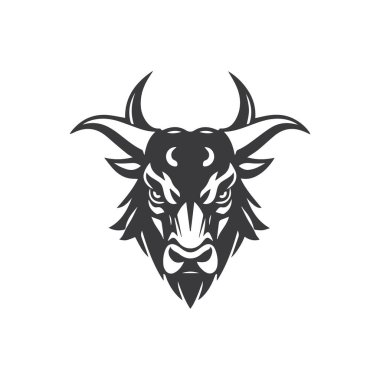 Boğa başlı logo ve sembol çizimi