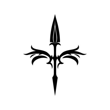 Mızrak Logo Vektör Şablonu Grafiksel