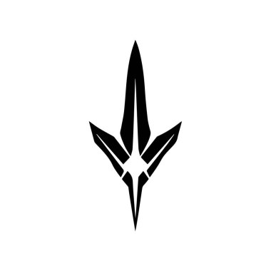 Mızrak Logo Vektör Şablonu Grafiksel