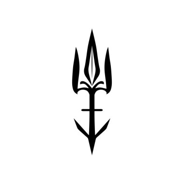 Mızrak Logo Vektör Şablonu Grafiksel