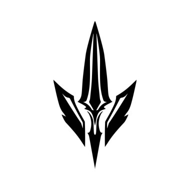 Mızrak Logo Vektör Şablonu Grafiksel