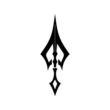 Mızrak Logo Vektör Şablonu Grafiksel