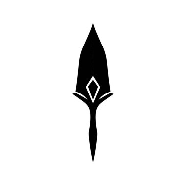 Mızrak Logo Vektör Şablonu Grafiksel