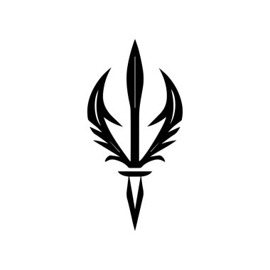 Mızrak Logo Vektör Şablonu Grafiksel