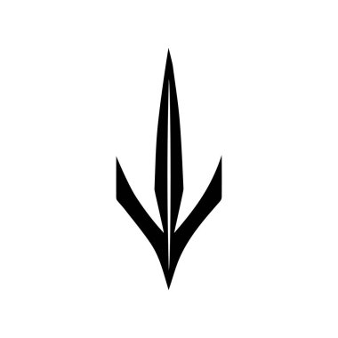 Mızrak Logo Vektör Şablonu Grafiksel