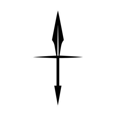 Mızrak Logo Vektör Şablonu Grafiksel