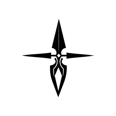 Mızrak Logo Vektör Şablonu Grafiksel