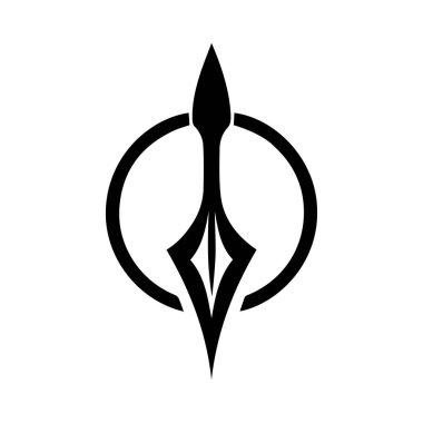 Mızrak Logo Vektör Şablonu Grafiksel