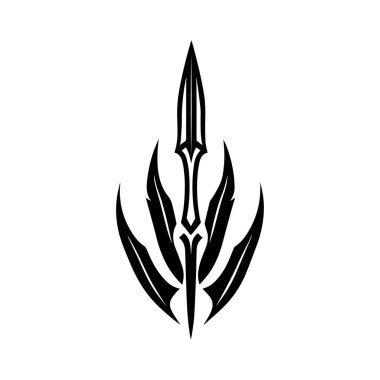 Mızrak Logo Vektör Şablonu Grafiksel