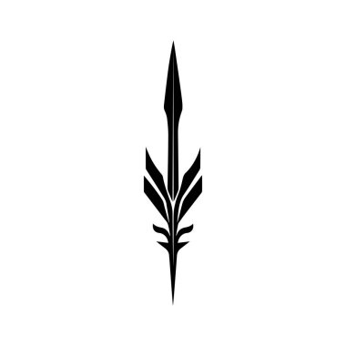 Mızrak Logo Vektör Şablonu Grafiksel