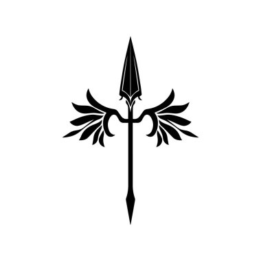 Mızrak Logo Vektör Şablonu Grafiksel