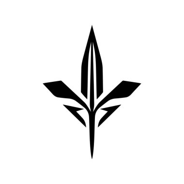 Mızrak Logo Vektör Şablonu Grafiksel