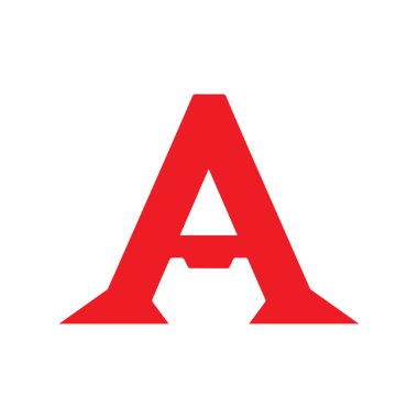 Yaratıcı harf A logo tasarımı grafiği