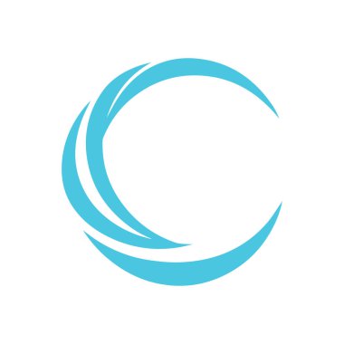 Yaratıcı C harfi logo tasarımı grafiği