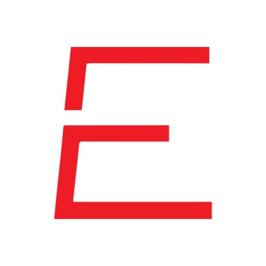 Yaratıcı E harfi logo tasarımı grafiği
