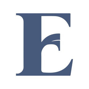 Yaratıcı E harfi logo tasarımı grafiği