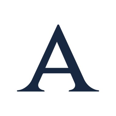 Yaratıcı harf A logo tasarımı grafiği