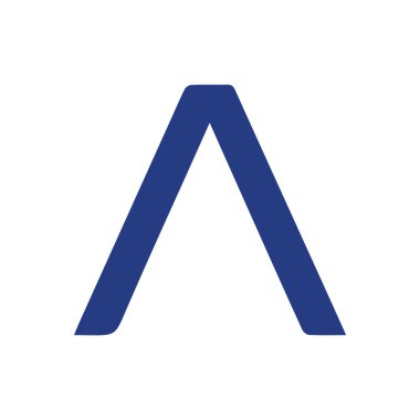 Yaratıcı harf A logo tasarımı grafiği