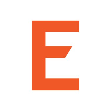 Yaratıcı E harfi logo tasarımı grafiği