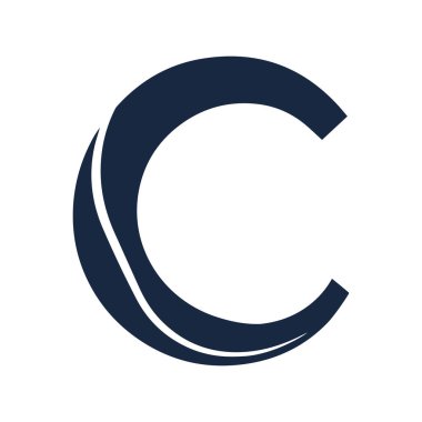 Yaratıcı C harfi logo tasarımı grafiği