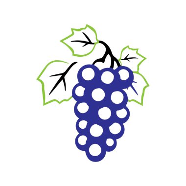  Basit Modern Üzüm Logosu Tasarımı