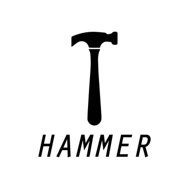 çekiç logosu tasarım simgesi grafik resmi