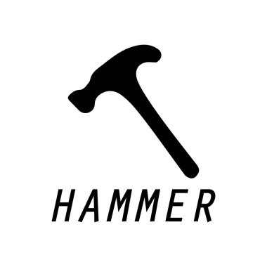 çekiç logosu tasarım simgesi grafik resmi