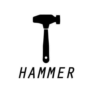 çekiç logosu tasarım simgesi grafik resmi