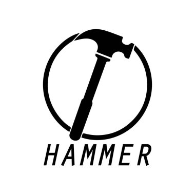 çekiç logosu tasarım simgesi grafik resmi